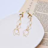 Geometric Kite-Shape Long Earrings