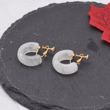 C-Shaped Acrylic Earrings