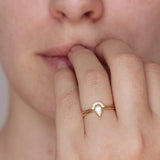 14K Gold-Plated Water Drop Ring Set