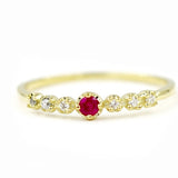 14K Gold Plated Ruby Ring