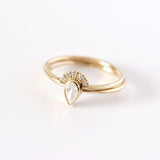 14K Gold-Plated Water Drop Ring Set