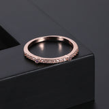 Full Row Zicon Rose Gold Ring