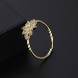 Flower Zircon Thin Ring