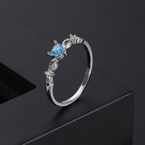 Heart-Shaped Single Zircon Ring