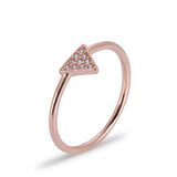 Triangular Geometric Zircon Ring