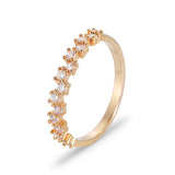 Full Zircon Gold-Plated Ring