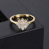 Flower Zircon Ring