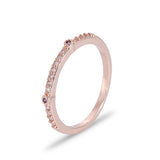 Full Row Zicon Rose Gold Ring