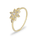 Flower Zircon Thin Ring