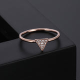 Triangular Geometric Zircon Ring