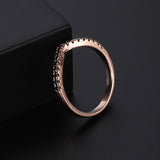 V-Shaped Wave Pattern Rose Gold Ring