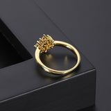 Flower Zircon Ring