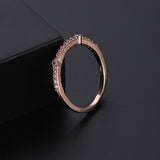 Full Row Zicon Rose Gold Ring