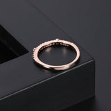 Full Row Zicon Rose Gold Ring