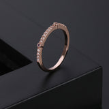 Full Row Zicon Rose Gold Ring