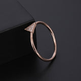 Triangular Geometric Zircon Ring