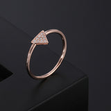 Triangular Geometric Zircon Ring