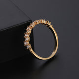 Full Zircon Gold-Plated Ring