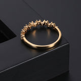 Full Zircon Gold-Plated Ring