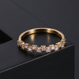 Full Zircon Gold-Plated Ring