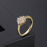 Flower Zircon Ring