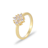 Flower Zircon Ring