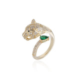 Leopard Head Open Ring