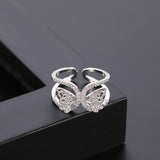 Butterfly Zicon Open Ring