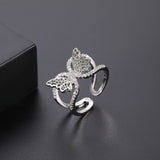 Butterfly Zicon Open Ring