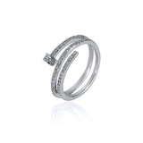 Zircon Platinum Open Ring