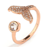 Fishtail Zircon Open Ring