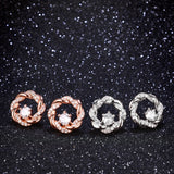 Zircon Circle Ear Studs