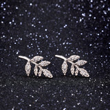 Leaf Zircon Earrings