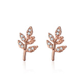 Leaf Zircon Earrings