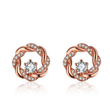 Zircon Circle Ear Studs