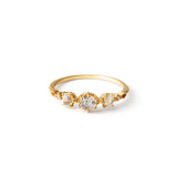 Shining Natural White Crystal Ring