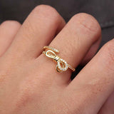 Bow Zircon Open Ring