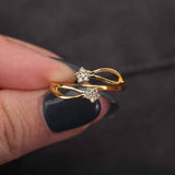 Double Star Open Ring