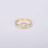 Hollow Circle Shape Open Ring