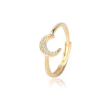 Moon Zircon Adjustable Ring