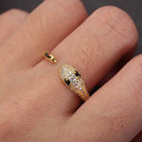 Zircon Snake Open Ring