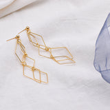 Geometric Kite-Shape Long Earrings