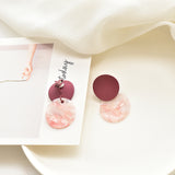 Sweet Matte Round Earrings