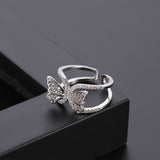 Butterfly Zicon Open Ring