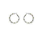 Large Pearl Hoop Earrings