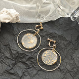 Vintage Gold Foil Transparent Acrylic Earrings