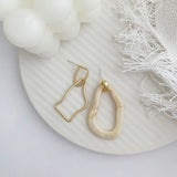 Vintage Asymmetric Matte Earrings