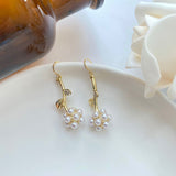 Pearl Flower Ball Earrings