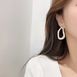 Vintage Asymmetric Matte Earrings