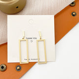 Geometric Long Rectangular Earrings